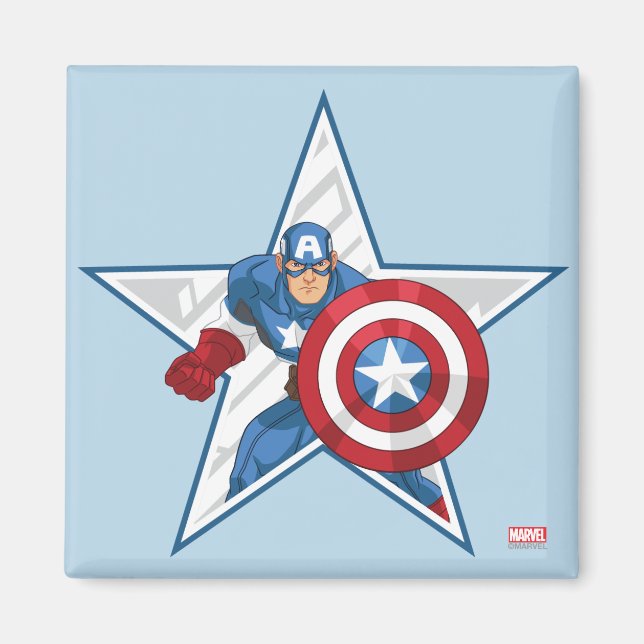 Captain America Star Graphic Magnet (Front)