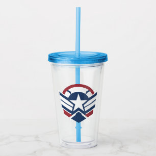 Captain America Stars & Stripes Acrylic Tumbler