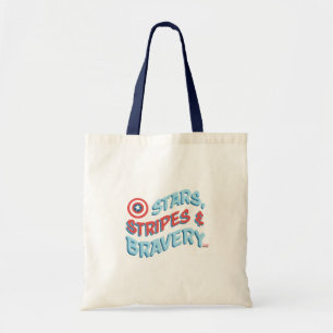 Captain America Stars, Stripes, & Bravery Tote Bag