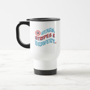Captain America Stars, Stripes, & Bravery Travel Mug
