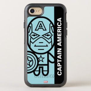 Captain America Stylized Line Art OtterBox Symmetry iPhone 8/7 Case