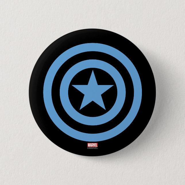 Captain America Super Soldier Logo 2 Inch Round Button (Front)