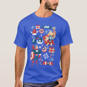 Captain America & Thor Holiday Gift Graphic T-Shirt