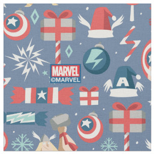 Captain America & Thor Holiday Gift Pattern Fabric