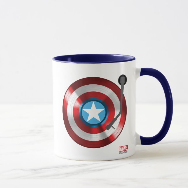Captain America Vinyl Record Player Mug (Right)