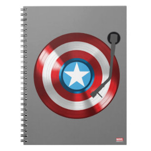 Captain America Vinyl Record Player Notebook