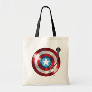 Captain America Vinyl Record Player Tote Bag