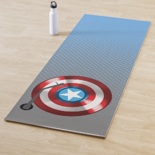 Captain America Vinyl Record Player Yoga Mat