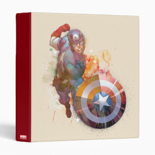 Captain America Watercolor Graphic Binder