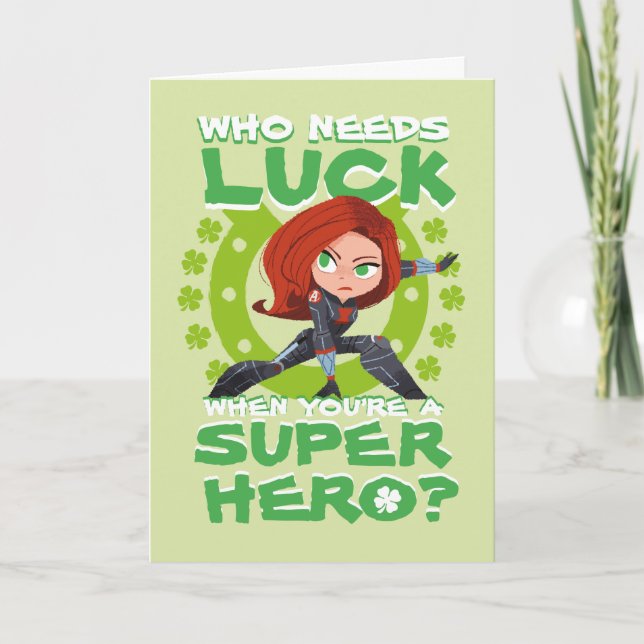 Captain America "Who Needs Luck" Card (Front)