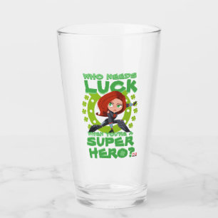 Captain America "Who Needs Luck" Glass
