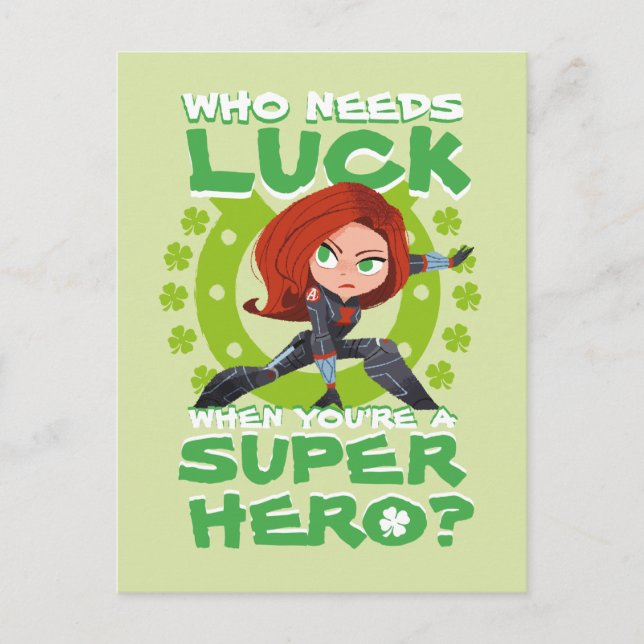 Captain America "Who Needs Luck" Postcard (Front)
