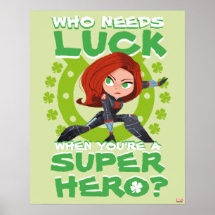 Captain America "Who Needs Luck" Poster