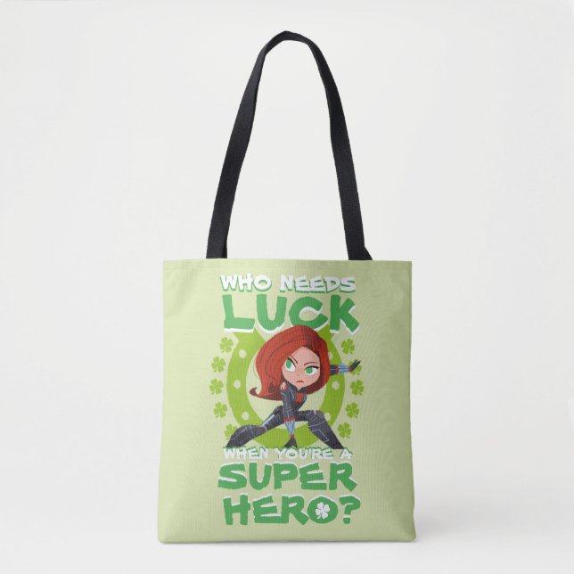 Captain America "Who Needs Luck" Tote Bag (Front)
