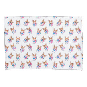 Captain Americorgi pattern Pillowcase