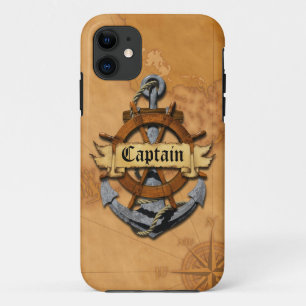 Captain Anchor And Wheel iPhone 11 Case
