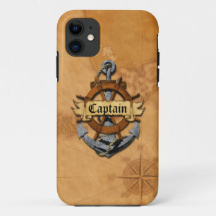 Captain Anchor And Wheel iPhone 11 Case