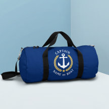 Captain Anchor Boat Name Gold Laurel Navy Gym