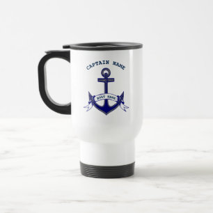 Captain Anchor Custom Nautical Travel Mug