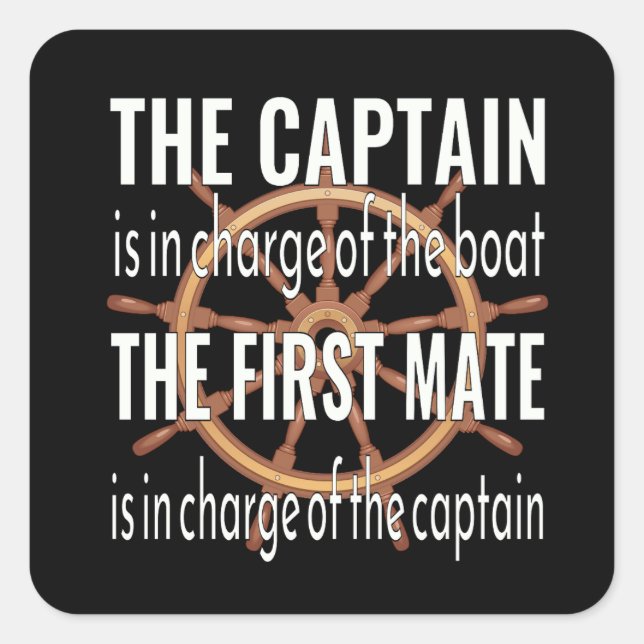 Captain and first mate square sticker (Front)