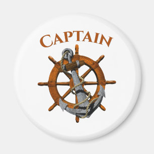 Captain And Nautical Anchor Magnet