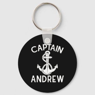 Captain Andrew Boating Boat Yacht Ship Anchor  Keychain