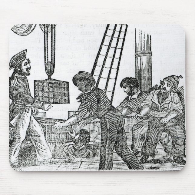 Captain Avery receiving three chests of Treasure Mouse Pad (Front)