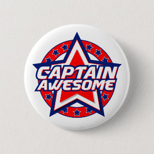 Captain Awesome 2 Inch Round Button