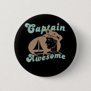 Captain Awesome 2 Inch Round Button