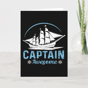 Captain awesome- Cool sailing Card