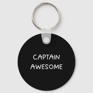 Captain Awesome Funny Boating Boat Captain Keychain