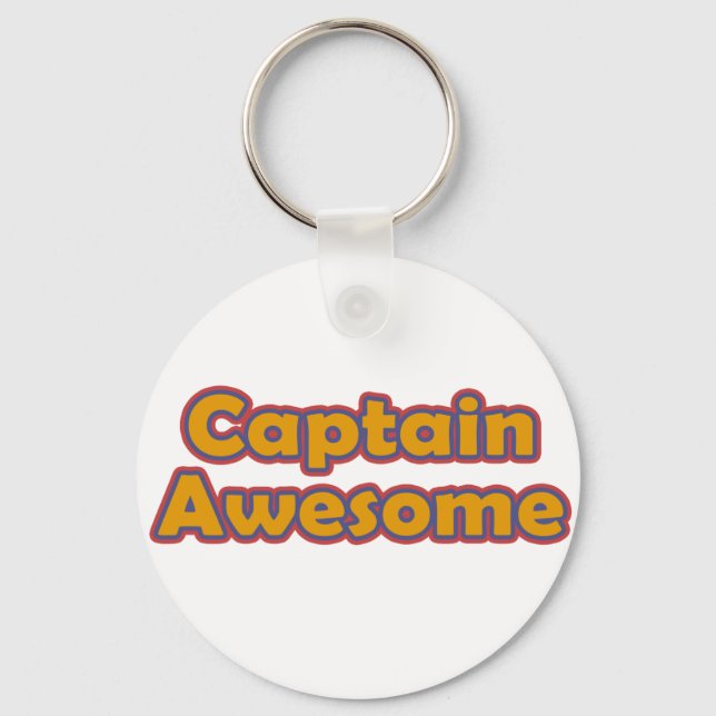 Captain Awesome Keychain (Front)