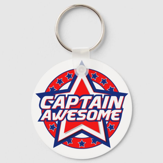 Captain Awesome Keychain (Front)