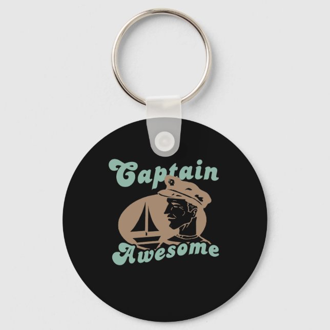 Captain Awesome Keychain (Front)