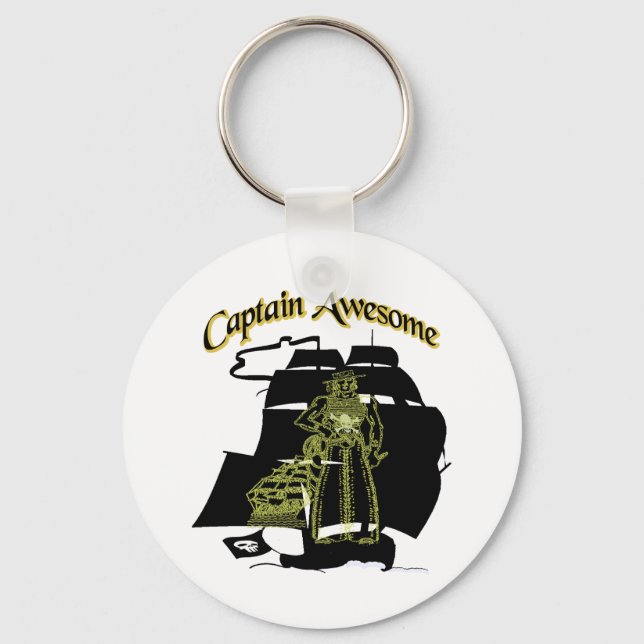 Captain Awesome Keychain (Front)