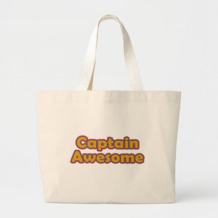 Captain Awesome Large Tote Bag