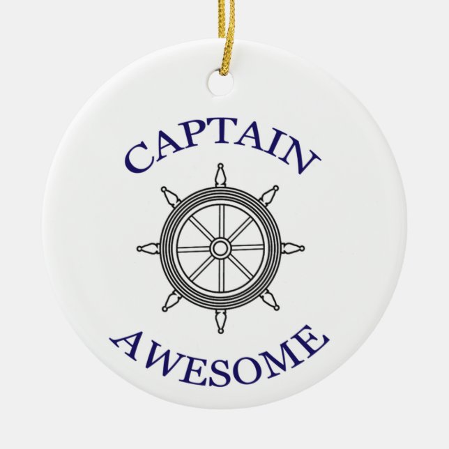 "Captain Awesome" Ornament (Front)