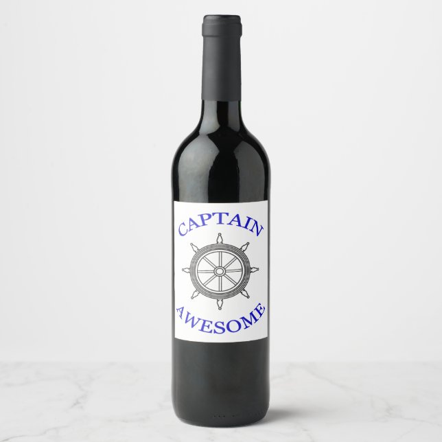 Captain Awesome Wine Label (Front)