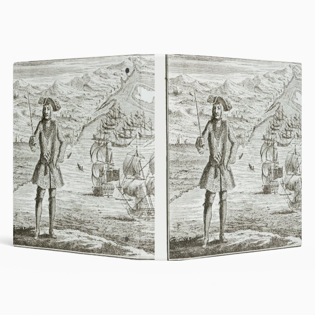 Captain Bartholomew Roberts (1682-1722) with two s Binder (Background)