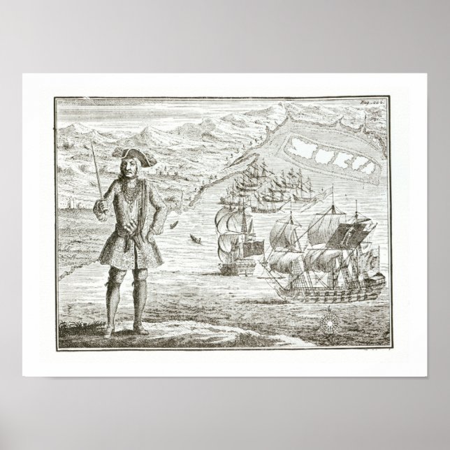 Captain Bartholomew Roberts (1682-1722) with two s Poster (Front)