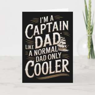 Captain Boat Dad For Men Funny Boating Father’s Da Card
