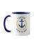 Captain Boat Name Anchor Gold Style Laurel Navy Mu