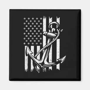 Captain Boat Sailor Anchor Vintage Nautical Sailin Magnet