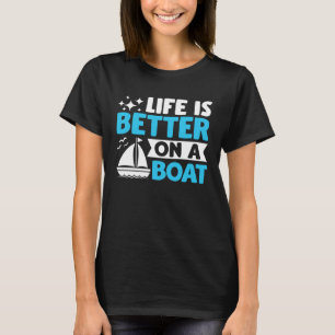 Captain Boater Boating Pontoon on a Boat T-Shirt