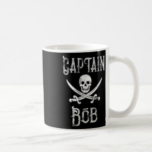 Captain Bob - Vintage Personalized Pirate Boating Coffee Mug