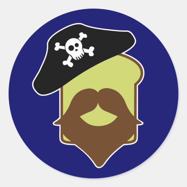 Captain Breadbeard Classic Round Sticker (Front)