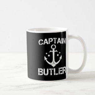 Captain Butler Funny Birthday Personalized Surname Coffee Mug