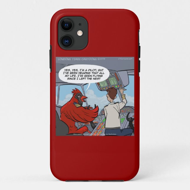 Captain Byrd Cardinal Jet Pilot Funny iPhone5 Case (Back)