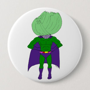 Captain Cabbage  4 Inch Round Button