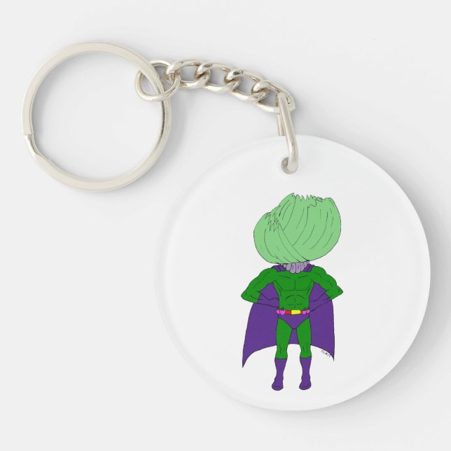 Captain Cabbage Keychain (Front)